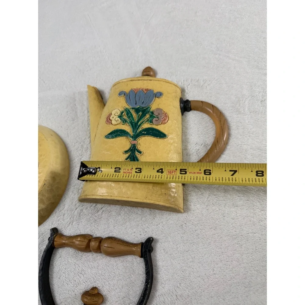 Vintage 1995 Home Interiors & Gifts Kitchen Wall Plaques Set 3 Yellow Teapots